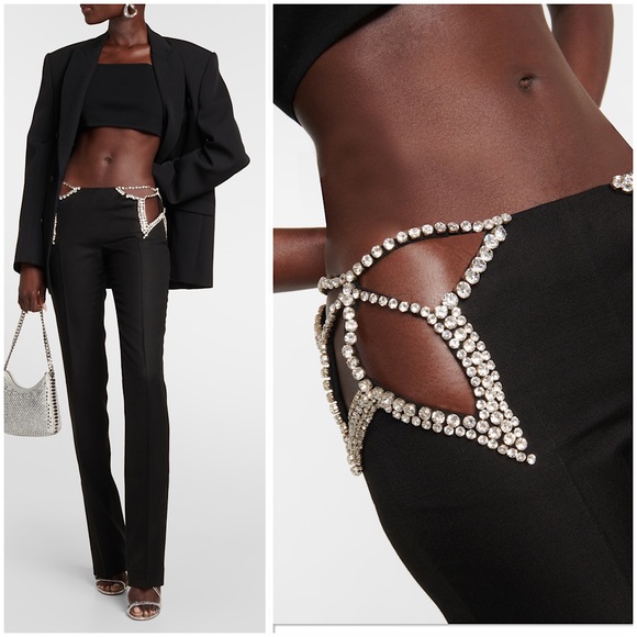 Like new STELLA MCCARTNEY ULTRA LOW-RISED DIAMOND STAR PANTS $2993